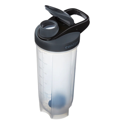 Contigo Shake & Go Fit Protien Shaker Wi-White--كونتيجوزمزمية بلاستك650 شفاف اسود2095670