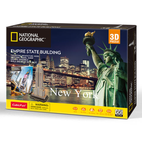 NGEO 3D PUZZLE EMPIRE STATE BUILDING 66P--اللغز مبنى دولة إمبير 66 بي، من ثري دي بزل