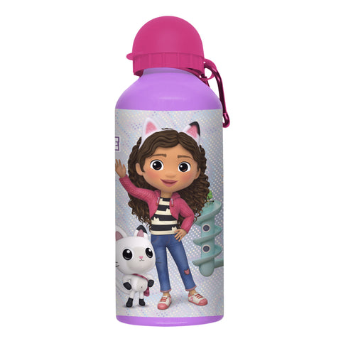 GABBY'S DOLL HOUSE Aluminum Water Bottle 600ML-148082--زمزمية الومنيوم 600مل جابي دول