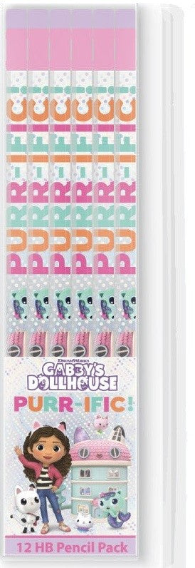 GABBY'S DOLL HOUSE 12 HB Pencils-147977--HB ربطة 12 قلم رصاص جابي دول شد6