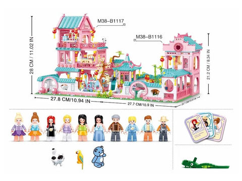 Girls Dream-Chinese Stlye Villa-1210 PCS--سلوبان قطع تركيب بناتي فيلا الأحلام  1210 قطعة