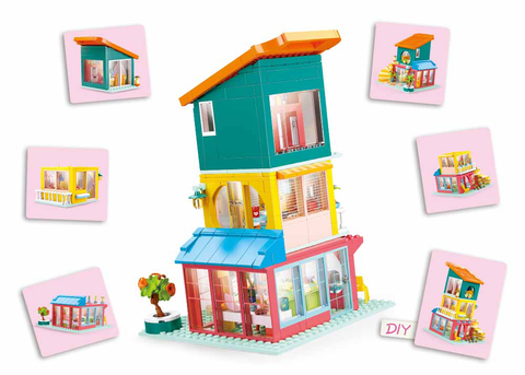 Girls Dream-Jenga House-571 PCS--سلوبان قطع تركيب بناتي منزل جنجا  -  571 قطعة