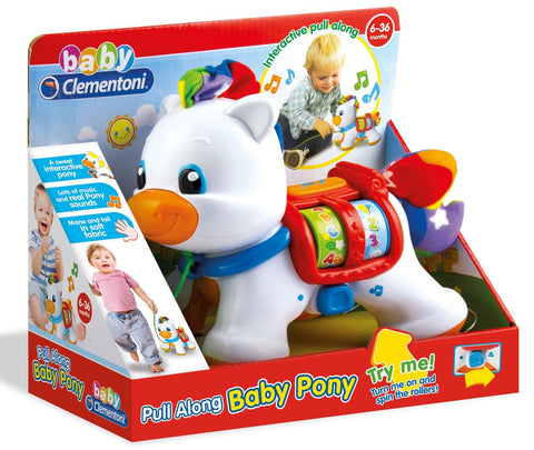 CLEMENTONI PULL ALONG PONY --لعبة حصان الذكاء للاطفال