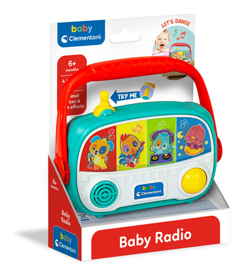 CLEMENTONI BABY RADIO--راديو متنوع الانشطة مع اصوات واضواء