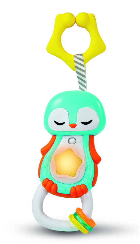 CLEMENTONI Electronic rattle PENGUIN--لعبة البطريق مع موسيقى ومؤثرات صوتية