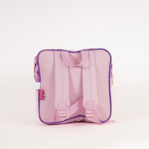 LULU CATY Insulated Kinder Backpack LULU CATY with Water Bottle, Lunch Box and Fork&Spoon 11 Inch Pink--حقيبة مدرسة بشخصية لول كاتي