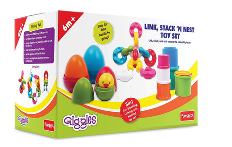 Funskool - LINK STACK & NEST TOY SET --مجموعة العاب لينك ستاك ان نيست من فنسكول