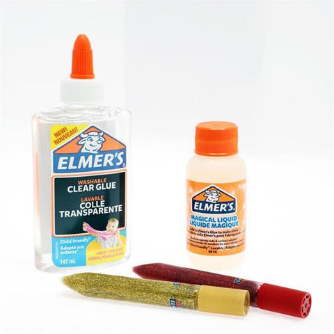 ELMERS MINI STARTER SLIME KIT RD/GLD 4PC--ايلميرز مجموعة سلايم ميني احمر/ذهبي 4قطع