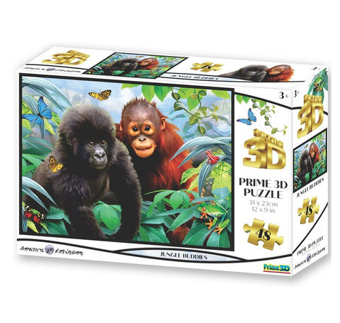 PRIME 3D JUNGLE BUDDIES 48PC--برايم 3 جانجل باديز 48 قطعة