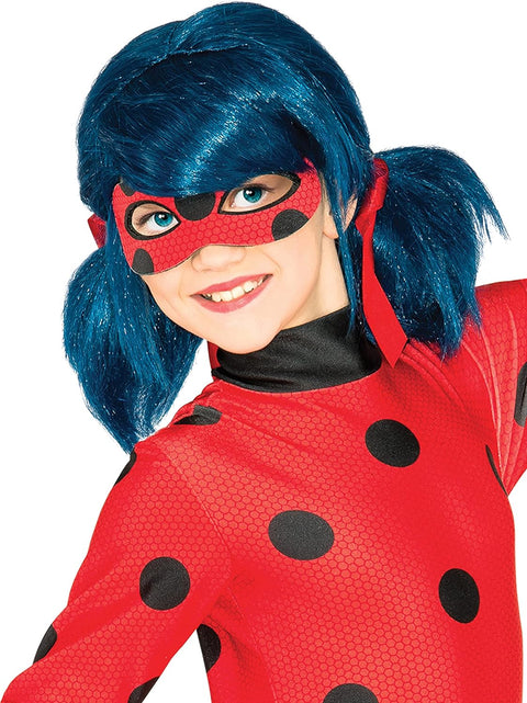 RUBIES Miraculous Lady Bug Wig SIZE (NS)--روبيز باروكة سيدة بقة المعجزة مقاس