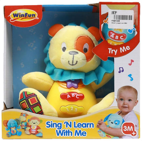 Winfun Sing 'N Learn With Me - Caesar the Lion --لعبة الاسد التعليمية والموسيقية للاطفال