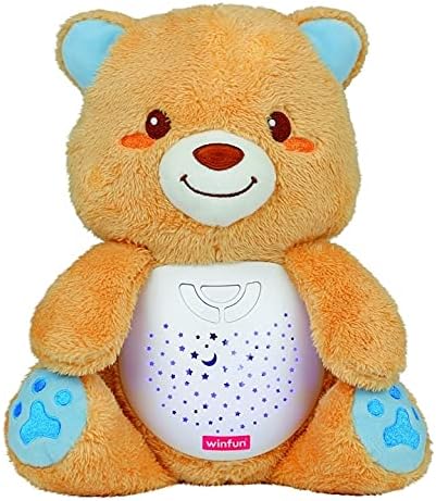 Winfun 2-in-1 Starry Lights Bear--لعبة دب اضواء النجوم العتعليمية والموسيقية للاطفال