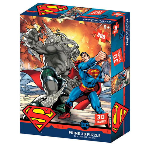 PRIME 3D DC COMICS - SUPER STRENGTH 300PC PUZZLE--برايم 3 دي سي كوميكس - لغز فائق القوة مكون من 300 قطعة