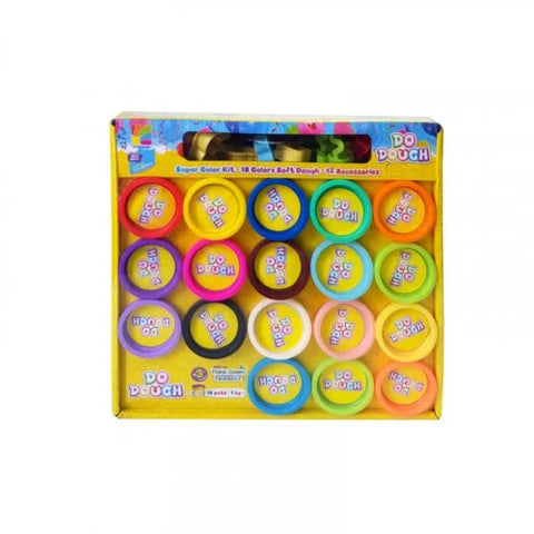 Do Dough Super Color Kit 18 Colors x 2 oz --مجموعة ألوان دو دوج سوبر كولر 18 لونًا × 2 أونصة