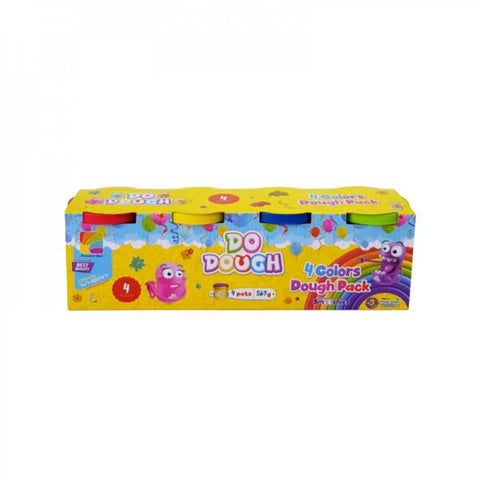 DO DOUGH 4 COLORS DOUGH PACK--صلصال دو دو  - 4 ألوان