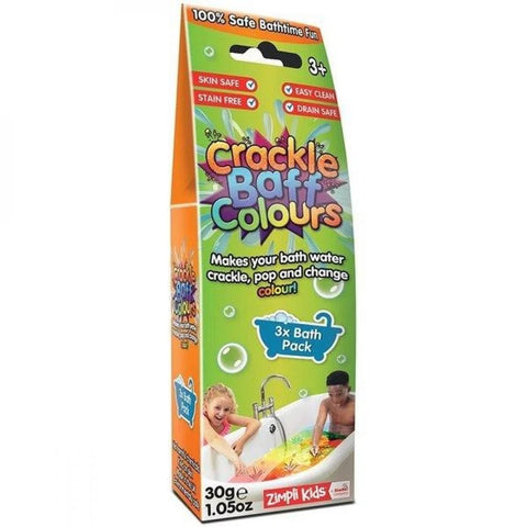 Zimpli Kids Crackle Baff Colors 3 Pack 30g--مجموعه كرات الاستحمام من زيمبلي كيدز 3 عبوات 30 جرام