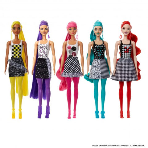 Color Reveal Barbie Asst. (5) - Monochrome Series--كشف اللون مساعد باربي. (5) - سلسلة أحادية اللون