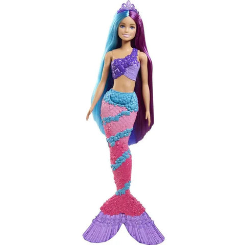 BARBIE DREAMTOPIA DOLL GTF37 -- دمية باربي دريم توبيا مع شعر خيالي طويل للغاية بلونين وإكسسوارات تصفيف الشعر، هدية للأطفال من سن 3 إلى 7 سنوات