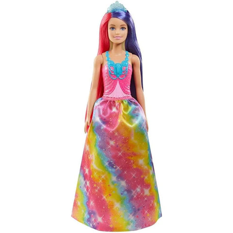 BARBIE DREAMTOPIA DOLL GTF37 -- دمية باربي دريم توبيا مع شعر خيالي طويل للغاية بلونين وإكسسوارات تصفيف الشعر، هدية للأطفال من سن 3 إلى 7 سنوات