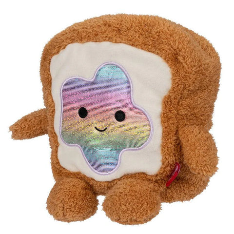 BumBumz 7.5-inch Plush - Toast w/ Rainbow Jam Timothy Collectible Stuffed Toy - BreakfastBumz Series--لعبة بومبومز القطيفة مقاس 19.05 سم - خبز محمص مع مربى قوس قزح تيموثي المحشوة القابلة للتجميع - سلسلة بريكفاسبومز