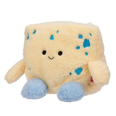 BumBumz 7.5-inch Plush - Wedge of Blue Cheese Blake Collectible Stuffed Toy - Picnic Bumz Series--دمية بومبومز القطيفة مقاس 19.05 سم - لعبة محشوة على شكل إسفين من جبنة بلو تشيز بليك - سلسلة بيكنيك بومز