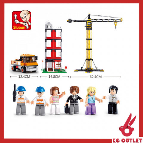 SLUBAN CONSTRUCTION-Crane truck(1461PCS)--سلوبان قطع تركيب رافعة بناء عملاقة 1461 قطعة