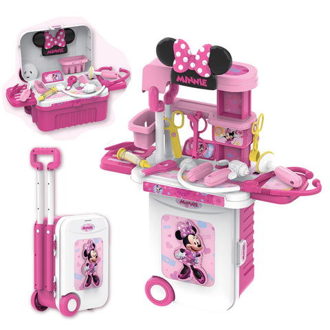 MINNIE MOUSE DOCTOR SET TROLLEYCASE 3IN1--3 انش طقم طبيب ميني ماوس