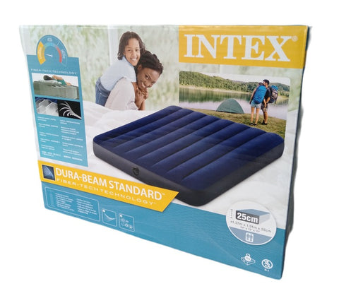 INTEX FULL DURA-BEAM SERIES CLASSIC DOWNY AIRBED--سرير قابل للنفخ من انتكس، متعدد الألوان