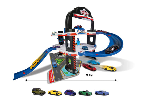 MAJORETTE Urban Garage + 5 Cars--داي كاست - اوربان كراج + 5 سيارات متنوعة