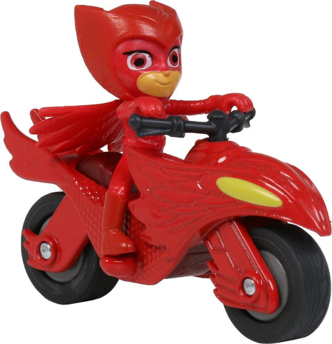 Dickie PJ Masks Single Pack Owlette Moon Rover--بي جي ماسك - مركبة حمراء + اول جليدر