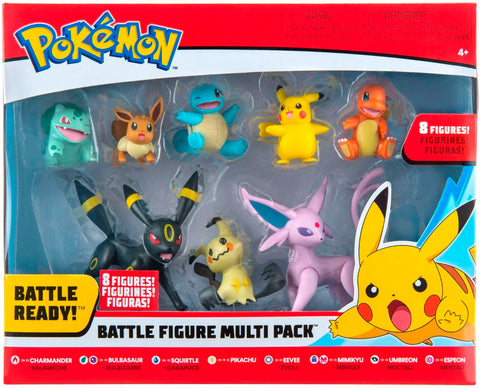 Pokémon Battle Figure Multipack 8-Pack --مجموعة مجسمات بوكيمون باتل متعددة القطع مكونة من 8 قطع،