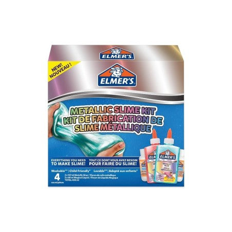 ELMERS METALLIC SLIME KIT 4PCS--ايلميرز مجموعة سلايم الوان معدنية 4قطع