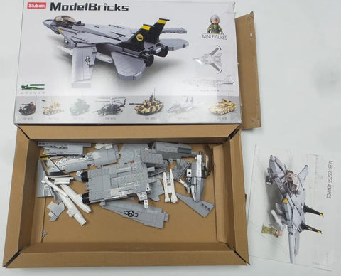 Sluban Model bricks-F14 Fighter--سلوبان قطع تركيب مقاتلة