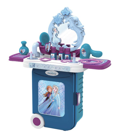 FROZEN2 DRESSING TABLE TROLLEY CASE 3IN1--فروزن علبة منضدة تزيين بعجلات 3 في 1