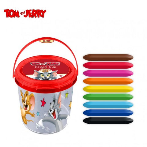 play dough set in small drum;9pcs 20g--صلصال توم و جيري في برميل صغير - 9 قطع في 20 جرام