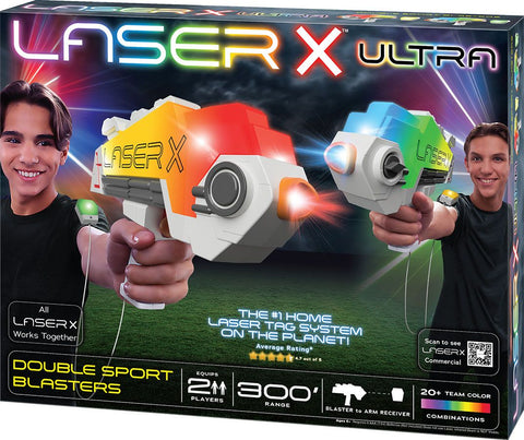 LASERX ULTRA SPORT DOUBLE BLASTERS B/O--مسدسات ليزركس الترا سبورت المزدوجة