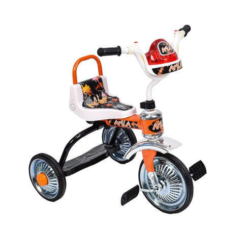 Amla - Steel bike with three wheels,orange color 103AOR--املا - دراجة فولاذية بثلاث عجلات، لون برتقالي