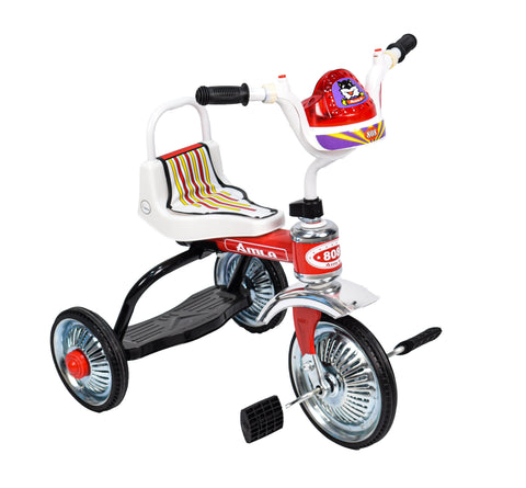 Amla - Steel bike with three wheels, RED color 103AR--املا - دراجة فولاذية بثلاث عجلات، لون احمر