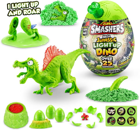 Smashers Jurassic-Series 1 Mega Light-Up Dino--سماشرز جوراسيك سيريز 1 ميجا لايت اب دينو