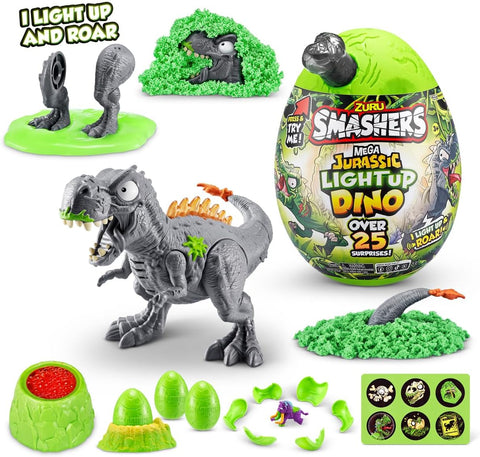 Smashers Jurassic-Series 1 Mega Light-Up Dino--سماشرز جوراسيك سيريز 1 ميجا لايت اب دينو