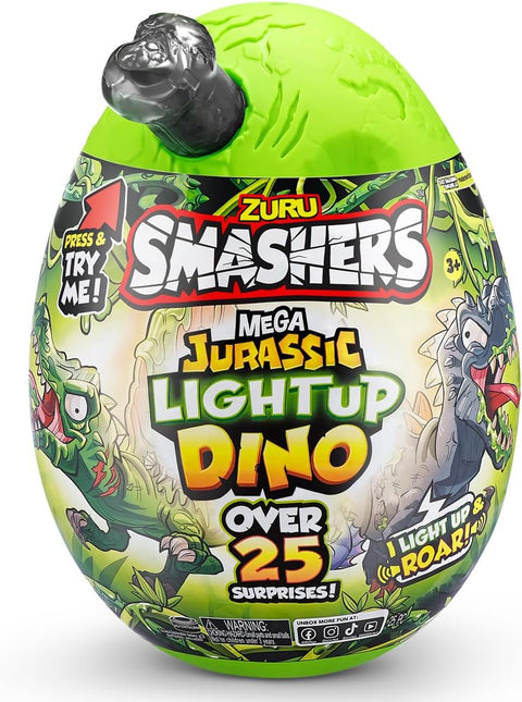 Smashers Jurassic-Series 1 Mega Light-Up Dino--سماشرز جوراسيك سيريز 1 ميجا لايت اب دينو