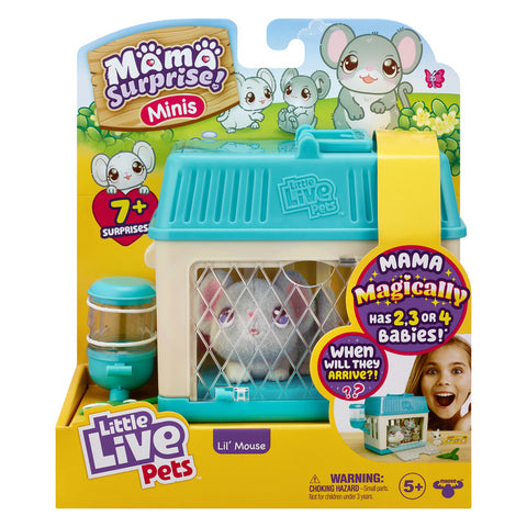 Little Live Pets Mama Surprise Mini Playset Lil' Mouse--مجموعة ألعاب صغيرة ماما سربرايز اس2 بتصميم فأرة صغيرة من ليتل لايف بيتس