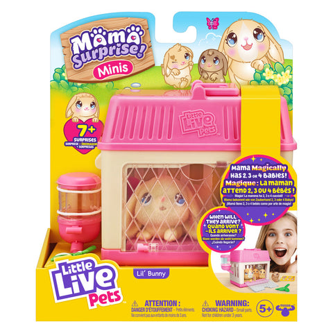 Little Live Pets MAMA SURPRISE MINI LIL' BUNNY--مجموعة لعبة ماما سربرايز مينيز من ليتل لايف بيتس