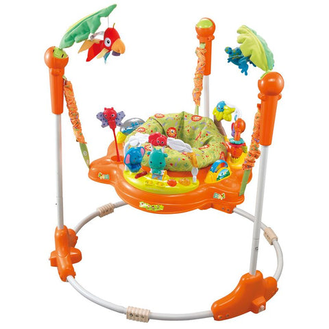 Babylove Happy Jungle Jumperoo Batteries Included-33-63568--بيبي لف مشاية تعليق هزاز مع العاب-33-63568