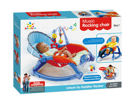 BABY LOVE MUSIC ROCKING CHAIR 33-906640 --كرسي هزاز من بايبي لوف