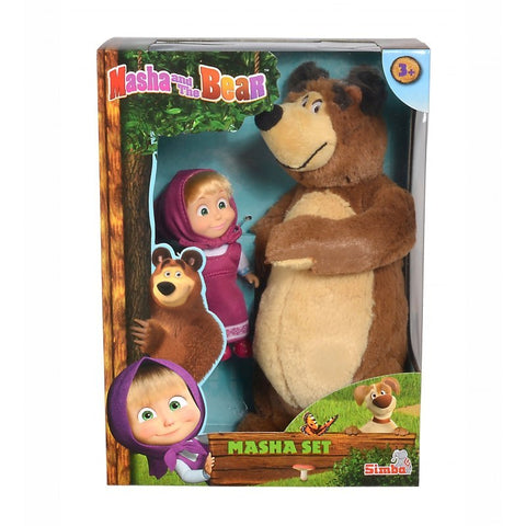 Simba Masha and the Bear Masha Doll 12cm and Bear 25cm--دمية ماشا و الدب