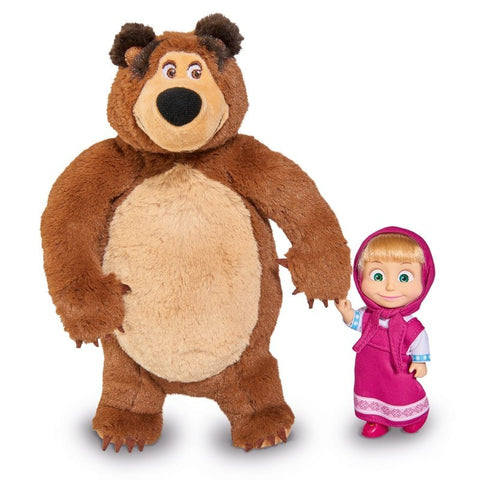 Simba Masha and the Bear Masha Doll 12cm and Bear 25cm--دمية ماشا و الدب