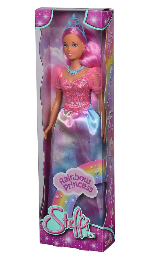 Simba Steffi Love Rainbow Princess Toy Figure, Assorted--لعبة مجسم الاميرة رينبو من ستيفي لوف، متنوعة