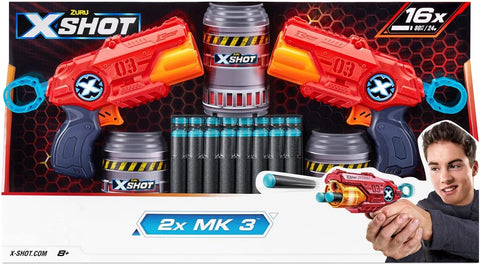 X-Shot- MK 3 Double Pack (2 Shooters,t--مسدس من اكس شوت