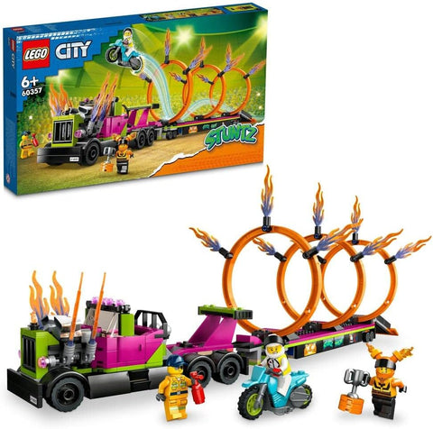 60357 LEGO CITY Stunt Truck & Ring of Fire -- 60357 شاحنة حيلة وحلقة النار ج29